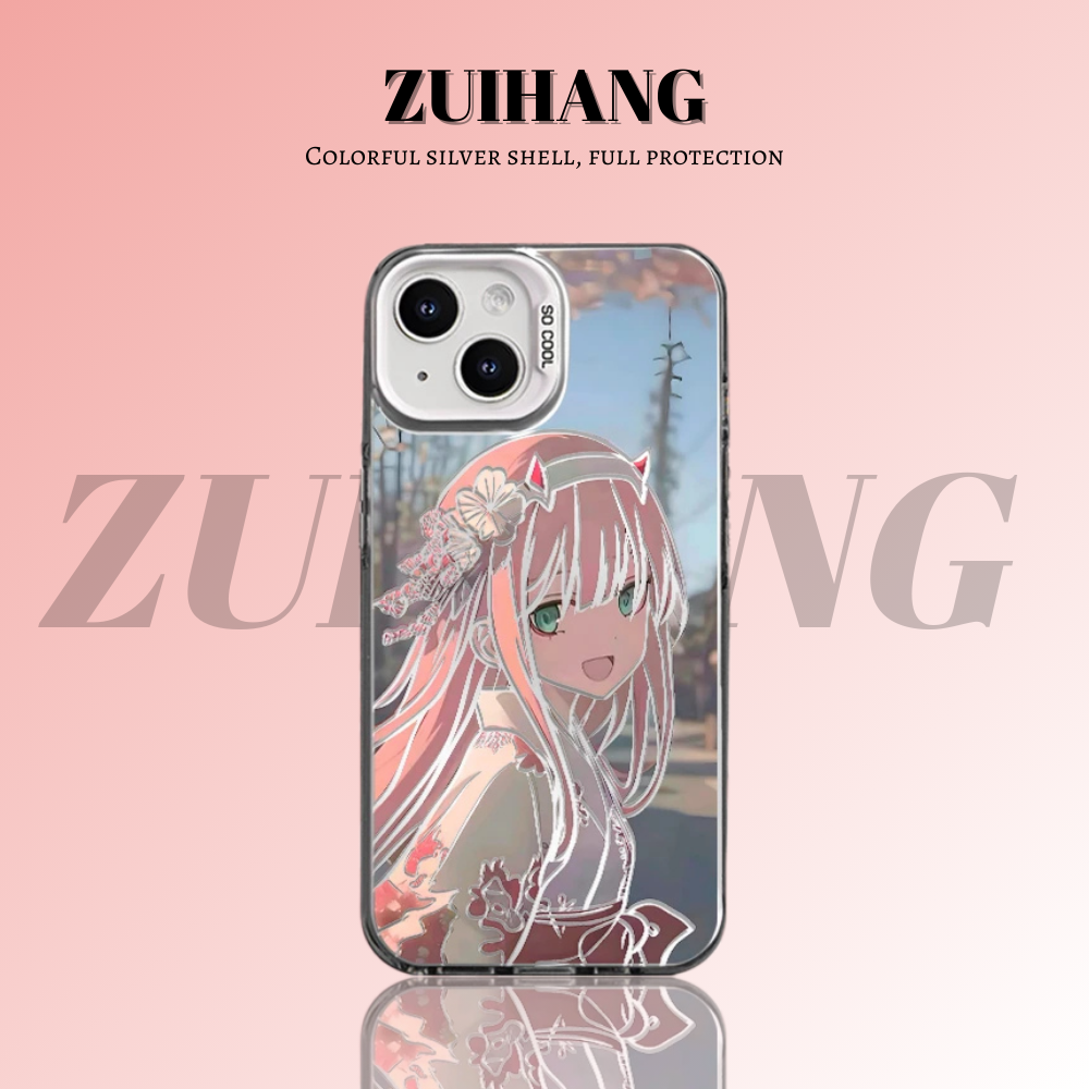 DARLING in the FRANKXX 彩銀線條漸變防摔手機殼