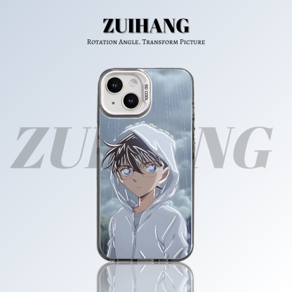 名偵探柯南彩銀線條漸變防摔手機殼-ZUIHANG SHOP