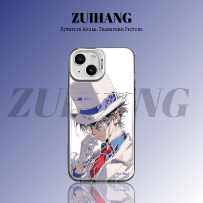 名偵探柯南彩銀線條漸變防摔手機殼-ZUIHANG SHOP