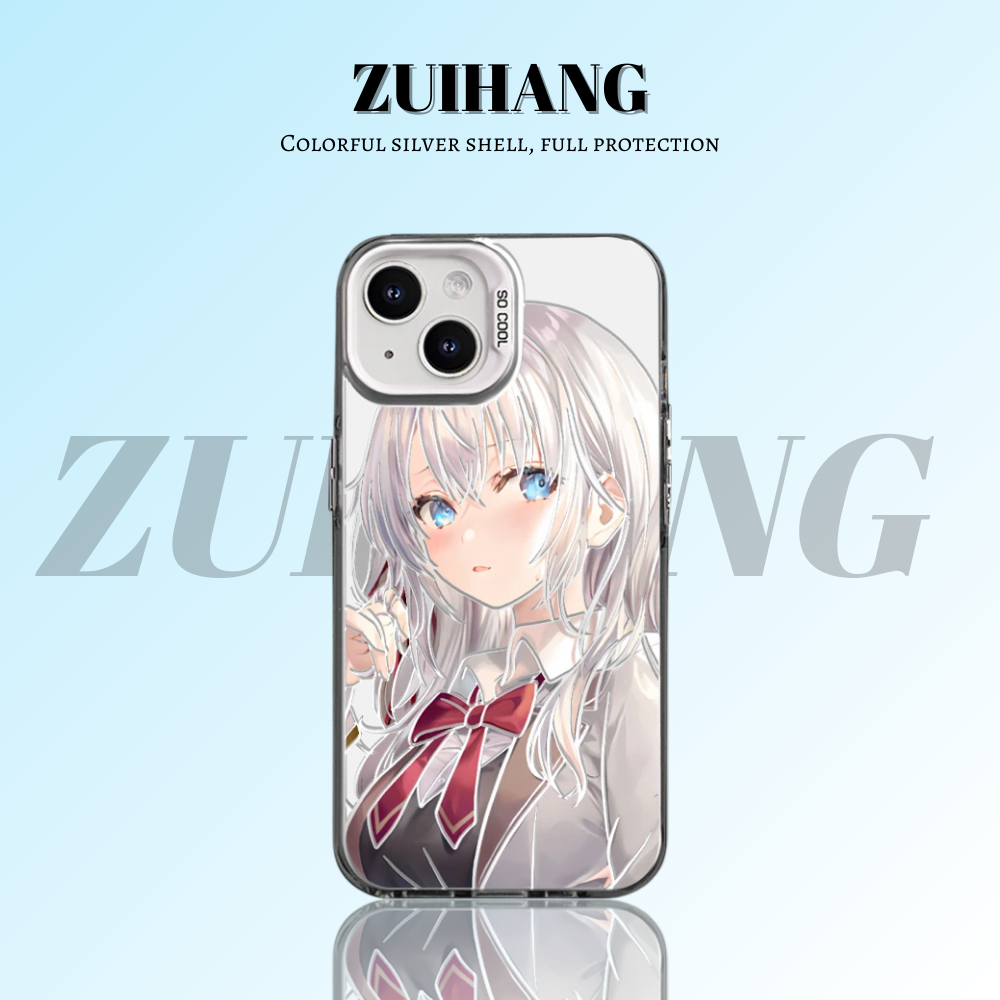 遮羞艾莉彩銀線條漸變防摔手機殼-ZUIHANG SHOP
