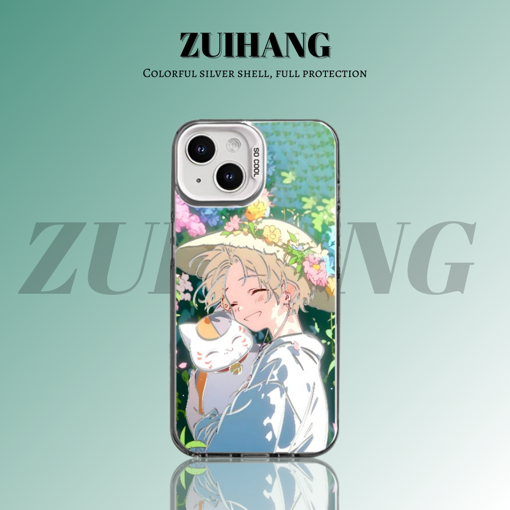 夏目友人帳彩銀線條漸變防摔手機殼-ZUIHANG SHOP