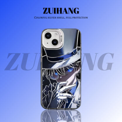名偵探柯南彩銀線條漸變防摔手機殼-ZUIHANG SHOP