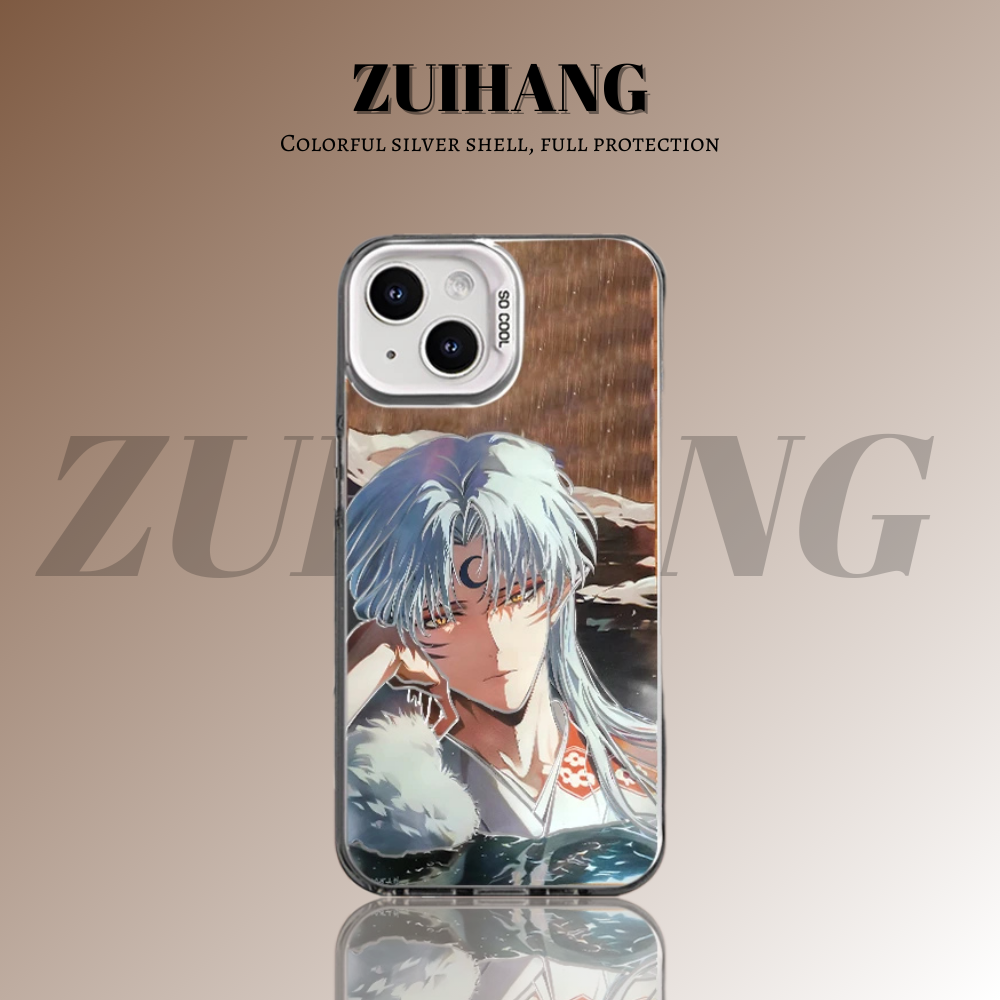 犬夜叉彩銀線條漸變防摔手機殼-ZUIHANG SHOP