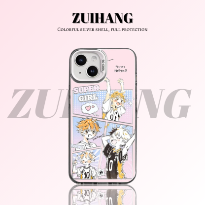 【大集合1.0】動漫彩銀線條漸變防摔手機殼-ZUIHANG SHOP