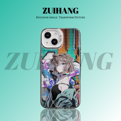 名偵探柯南彩銀線條漸變防摔手機殼-ZUIHANG SHOP