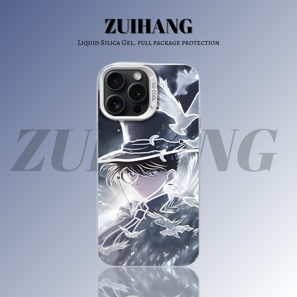 名偵探柯南彩銀線條漸變防摔手機殼-ZUIHANG SHOP