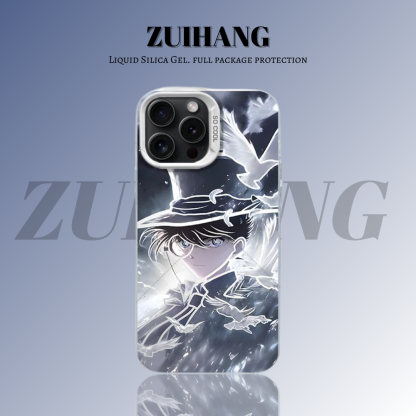 名偵探柯南彩銀線條漸變防摔手機殼-ZUIHANG SHOP