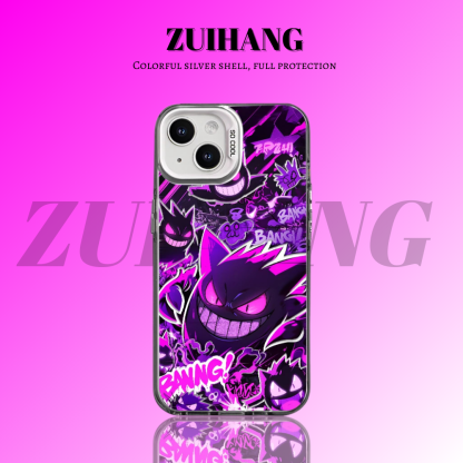 寶可夢彩銀線條漸變防摔手機殼-ZUIHANG SHOP