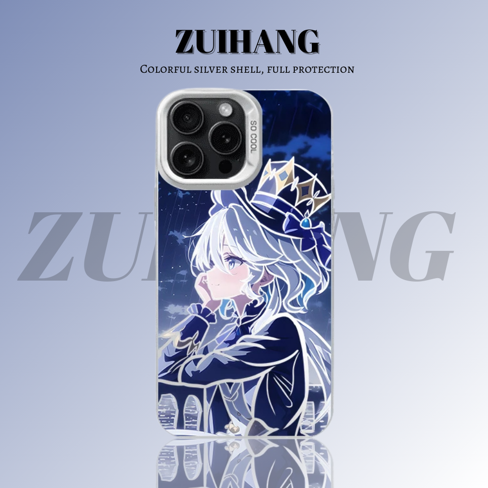 原神彩銀線條漸變防摔手機殼-ZUIHANG SHOP