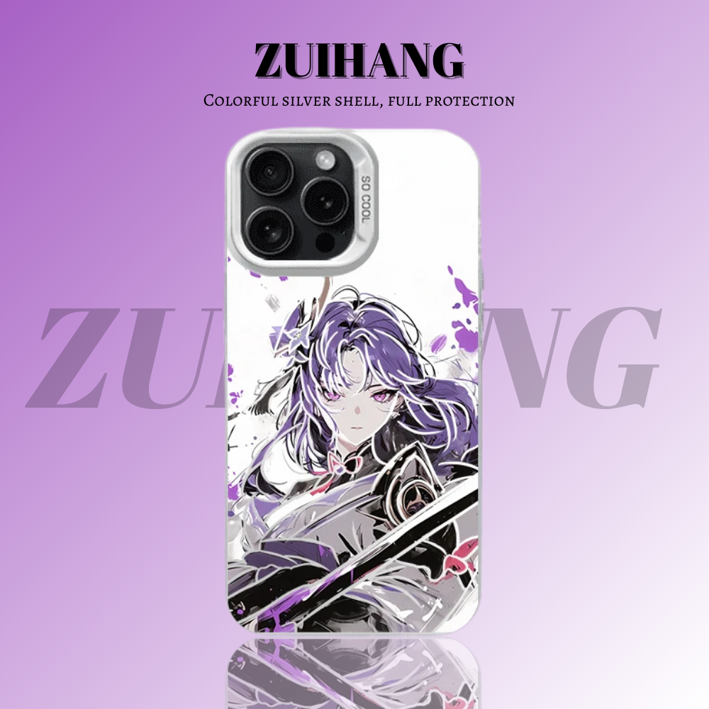 原神彩銀線條漸變防摔手機殼-ZUIHANG SHOP