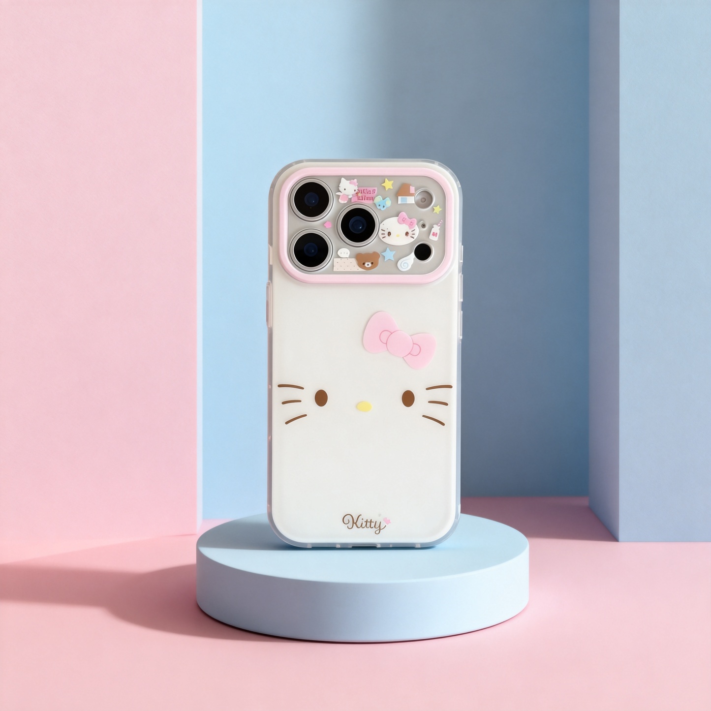 少女粉蝴蝶結凱蒂貓表情手機殼-ZUIHANG SHOP