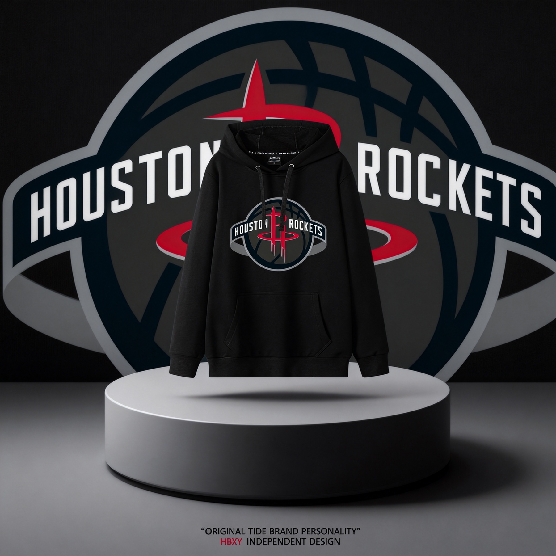 休士頓火箭隊印花連帽衛衣