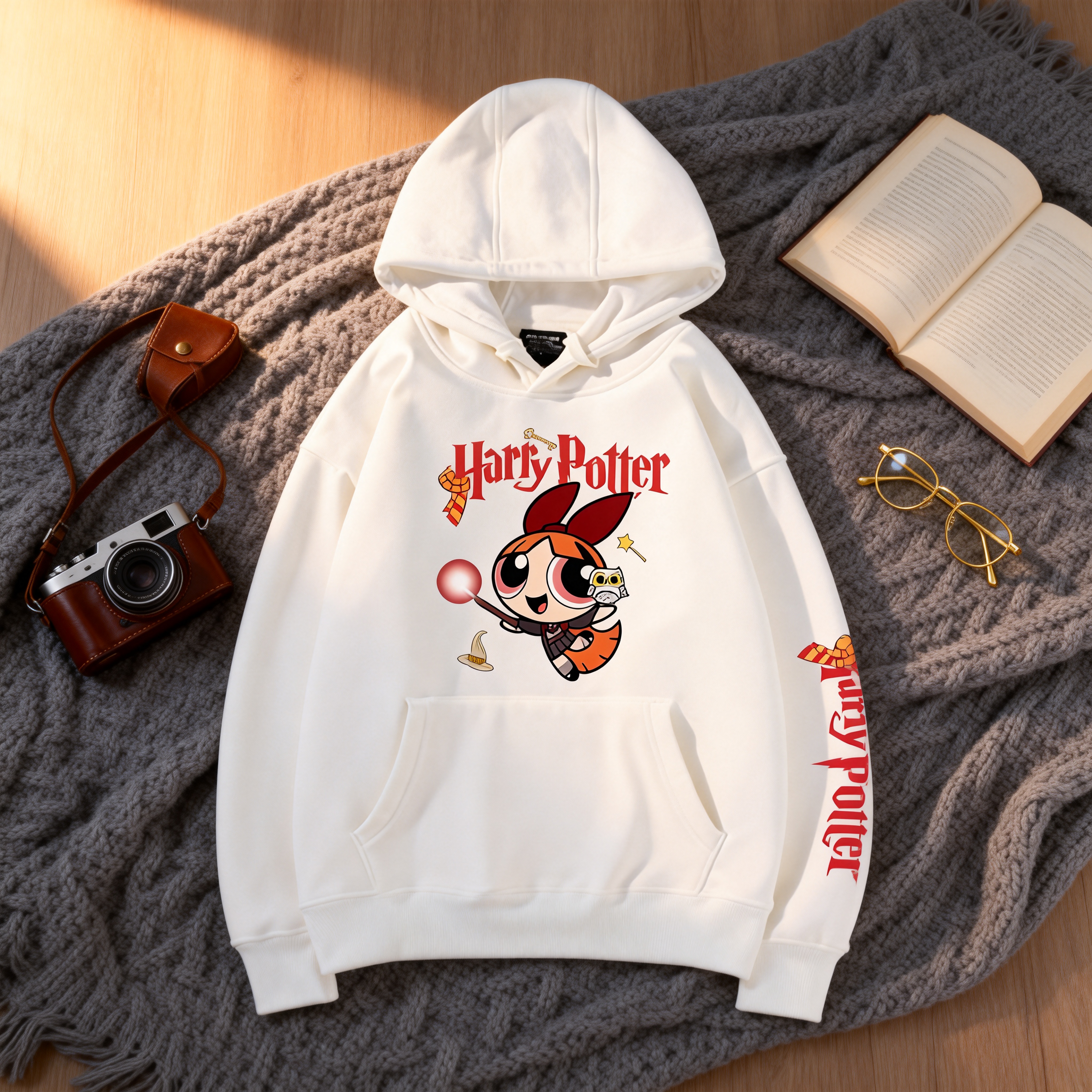 飛天小女警聯名哈利波特連帽衛衣