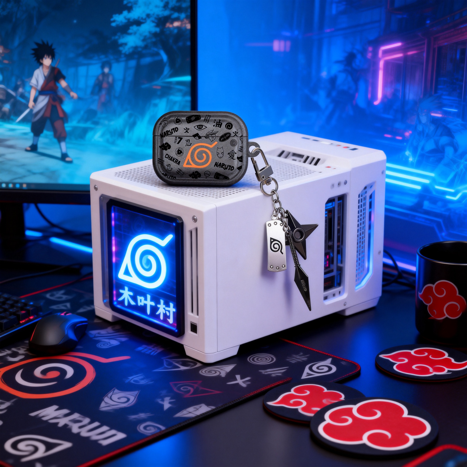 火影忍者標高級灰 Airpods耳機保護殼