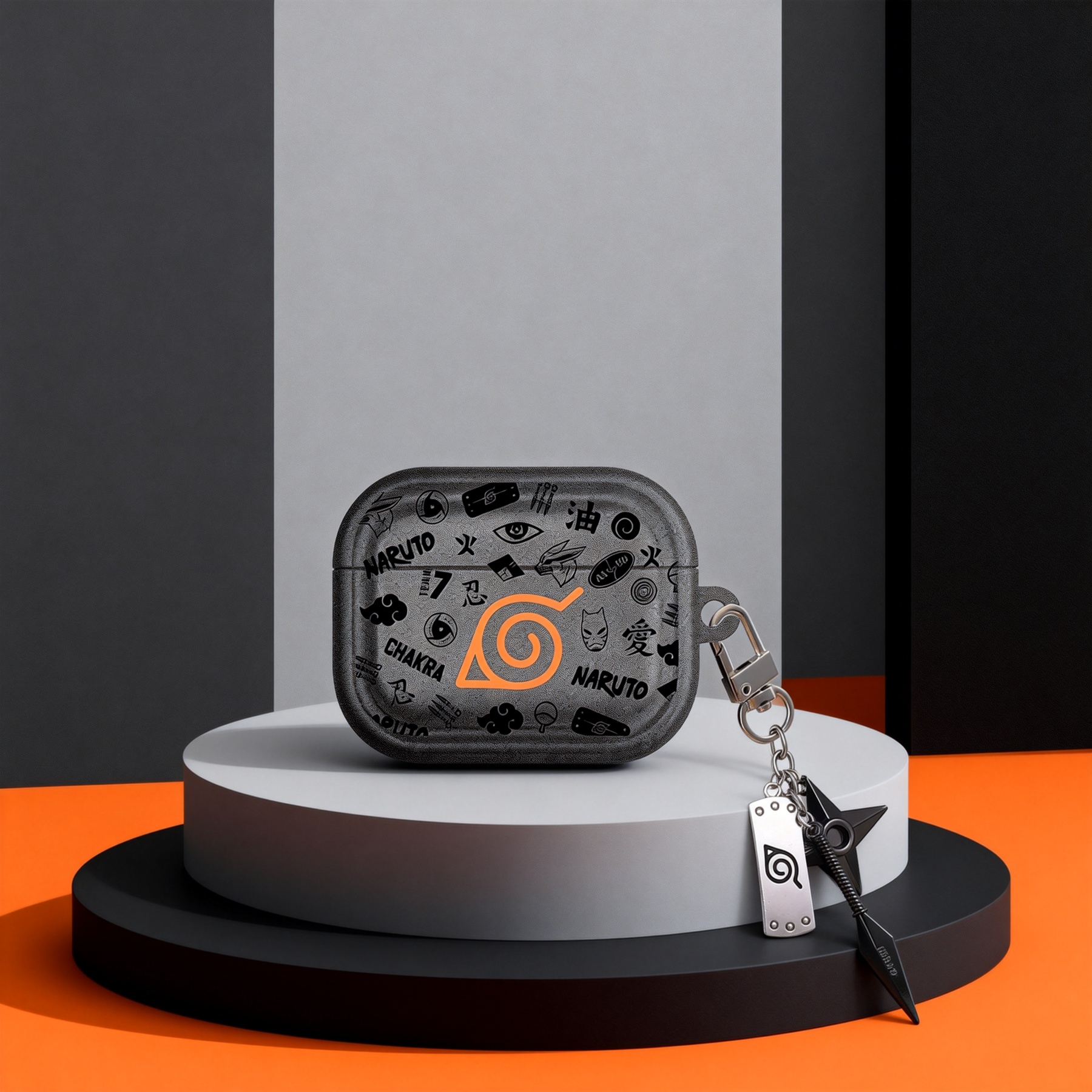 火影忍者標高級灰 Airpods耳機保護殼