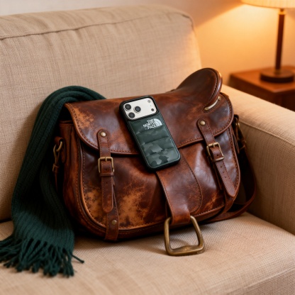 潮牌北面迷彩羽絨服手機殼