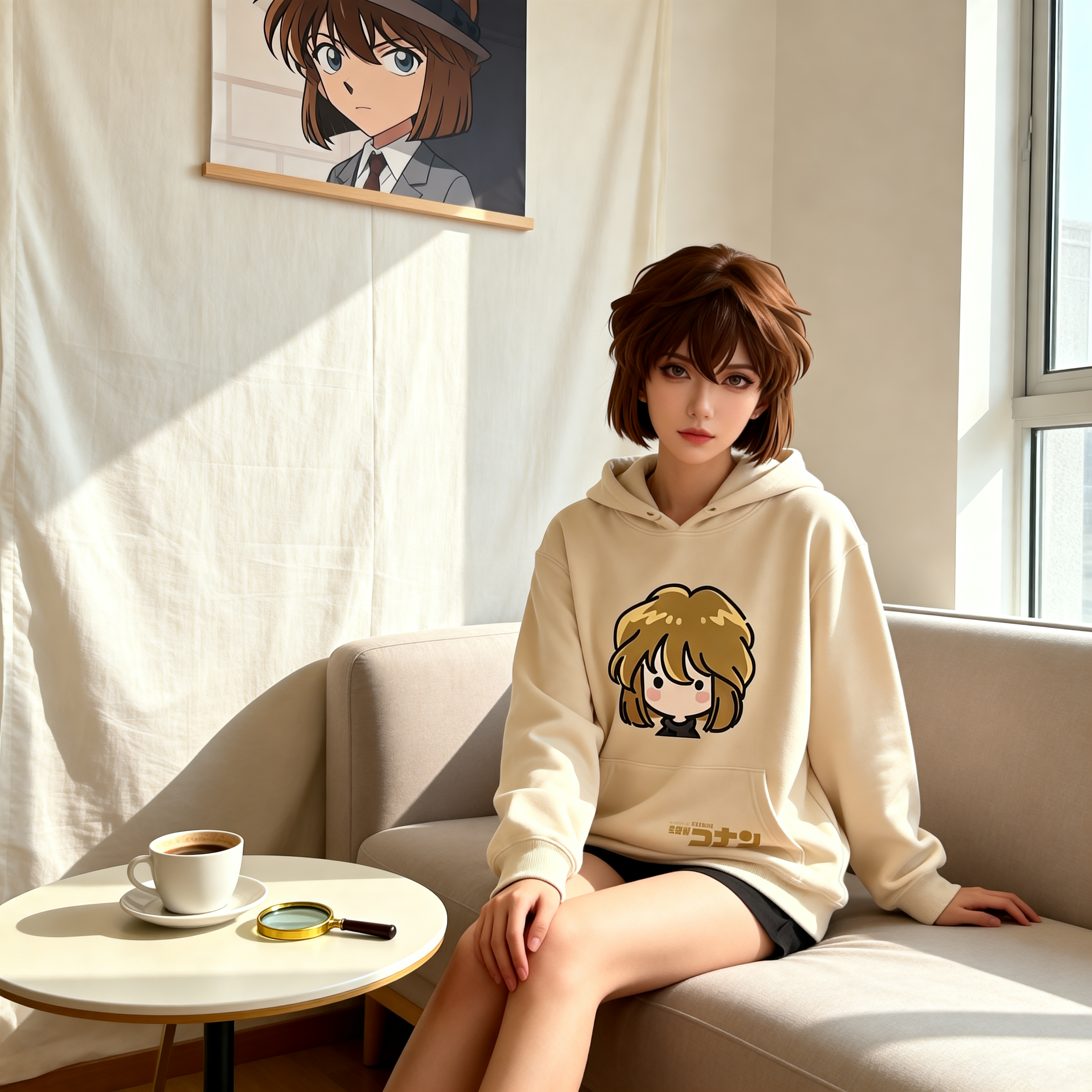 名偵探柯南 秋冬新款 親子情侶裝連帽衛衣