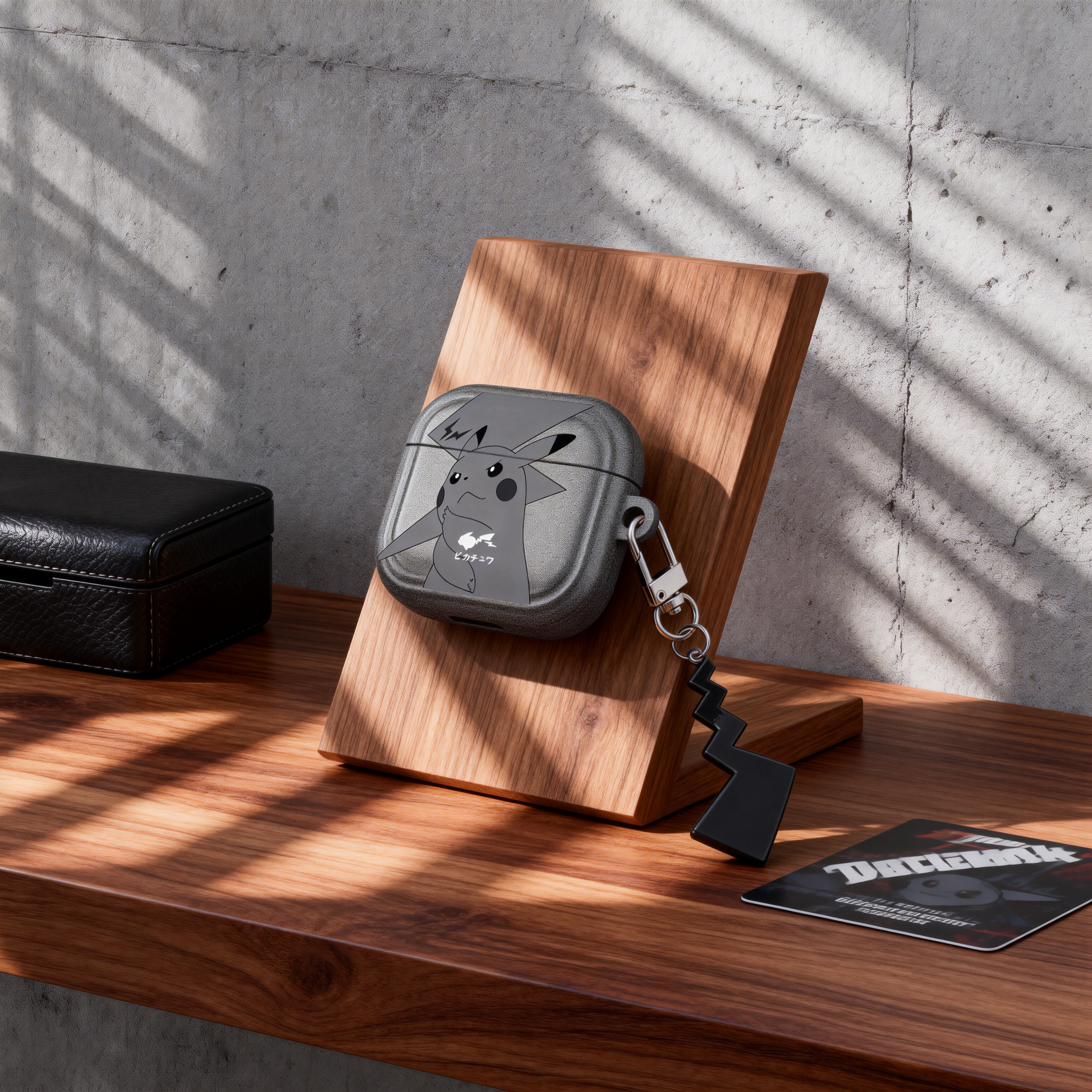 复古灰皮卡丘Airpods耳機保護殼 | 时尚与可爱结合