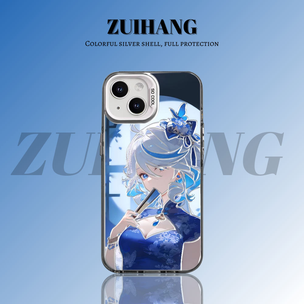原神彩銀線條漸變防摔手機殼-ZUIHANG SHOP