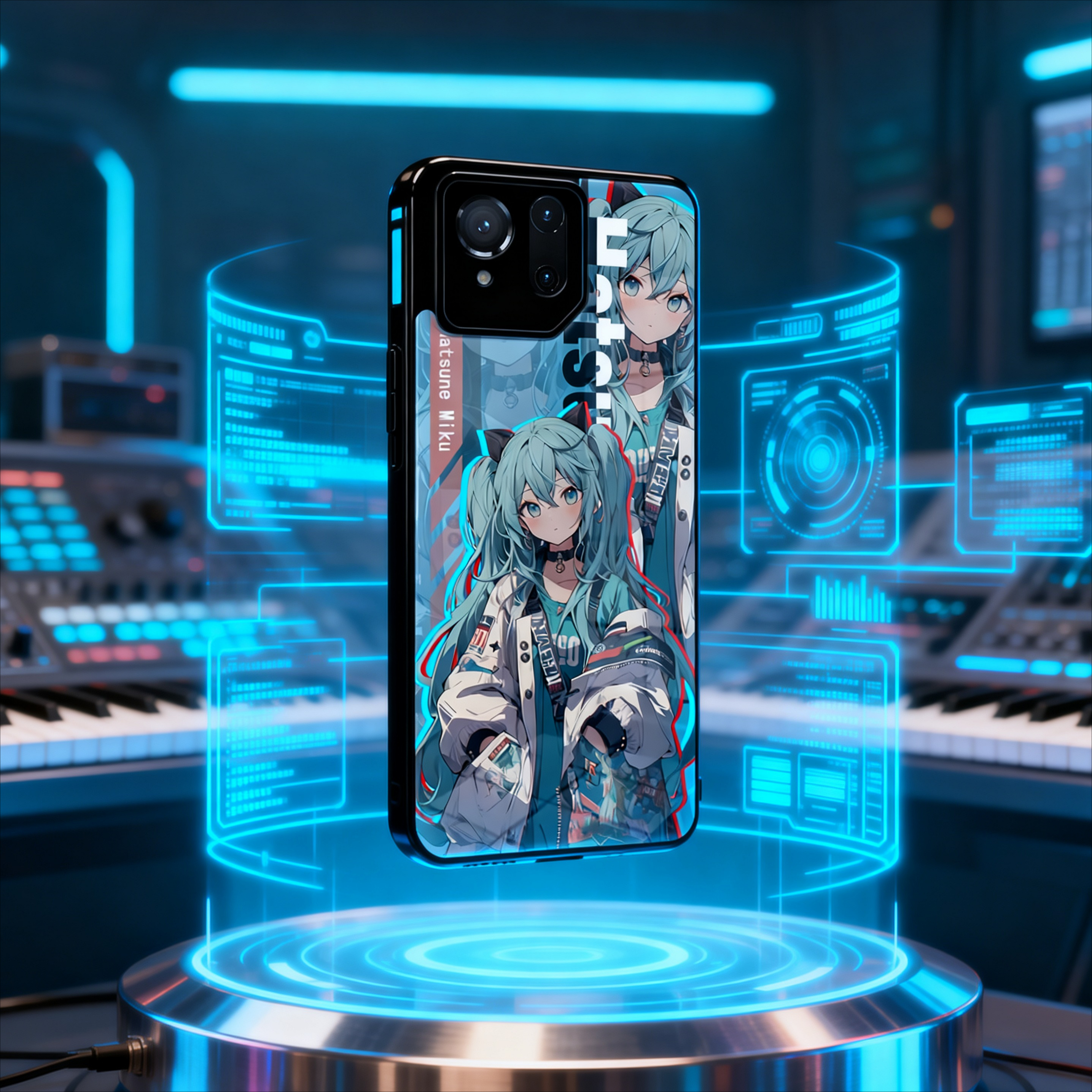 ROG初音未來鋼化玻璃手機殼