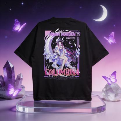 哥倫比婭 “月之少女” 原神粉絲自製T恤