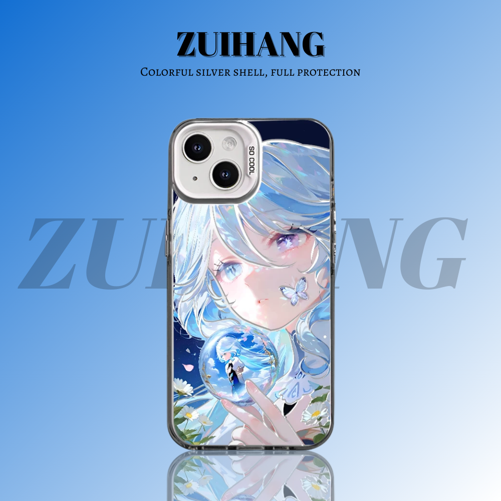 原神彩銀線條漸變防摔手機殼-ZUIHANG SHOP