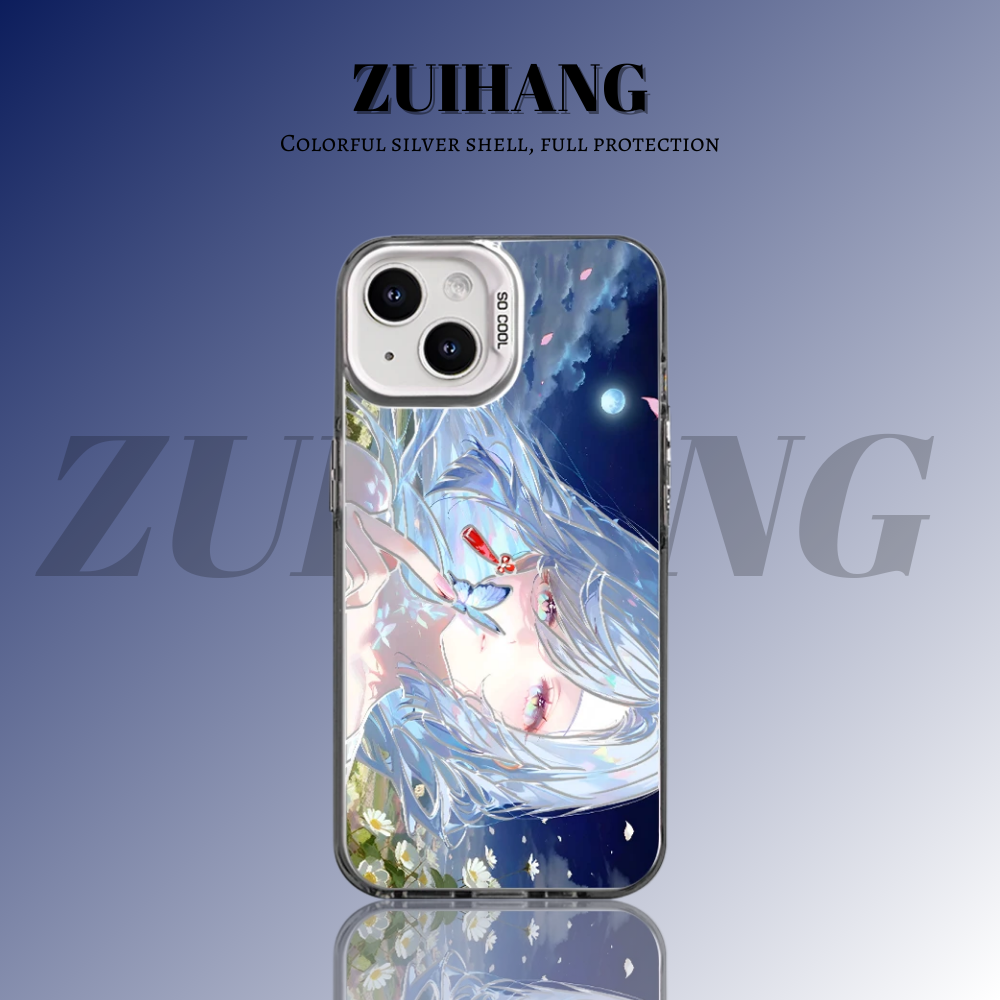 原神彩銀線條漸變防摔手機殼-ZUIHANG SHOP
