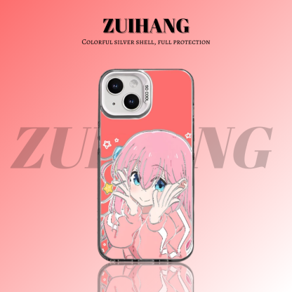 孤獨搖滾彩銀線條漸變防摔手機殼-ZUIHANG SHOP