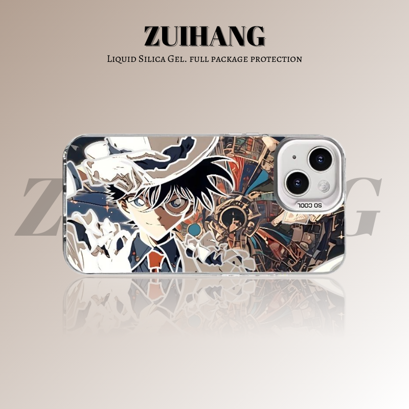 名偵探柯南彩銀線條漸變防摔手機殼-ZUIHANG SHOP