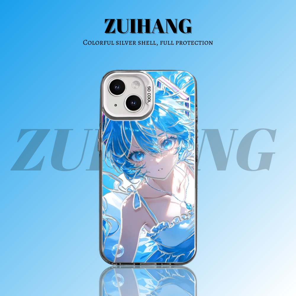 初音未來彩銀線條漸變防摔手機殼-ZUIHANG SHOP