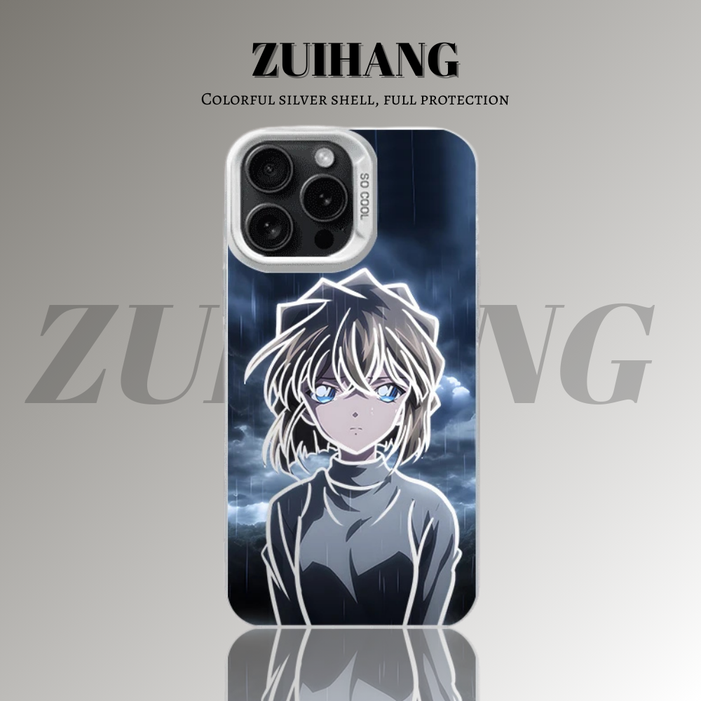 名偵探柯南彩銀線條漸變防摔手機殼-ZUIHANG SHOP