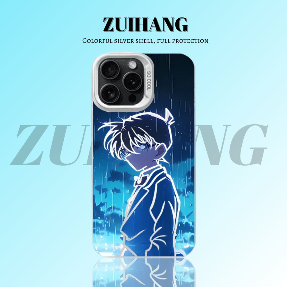 名偵探柯南彩銀線條漸變防摔手機殼-ZUIHANG SHOP