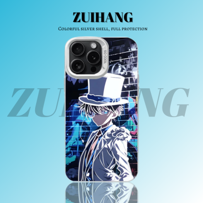 名偵探柯南彩銀線條漸變防摔手機殼-ZUIHANG SHOP