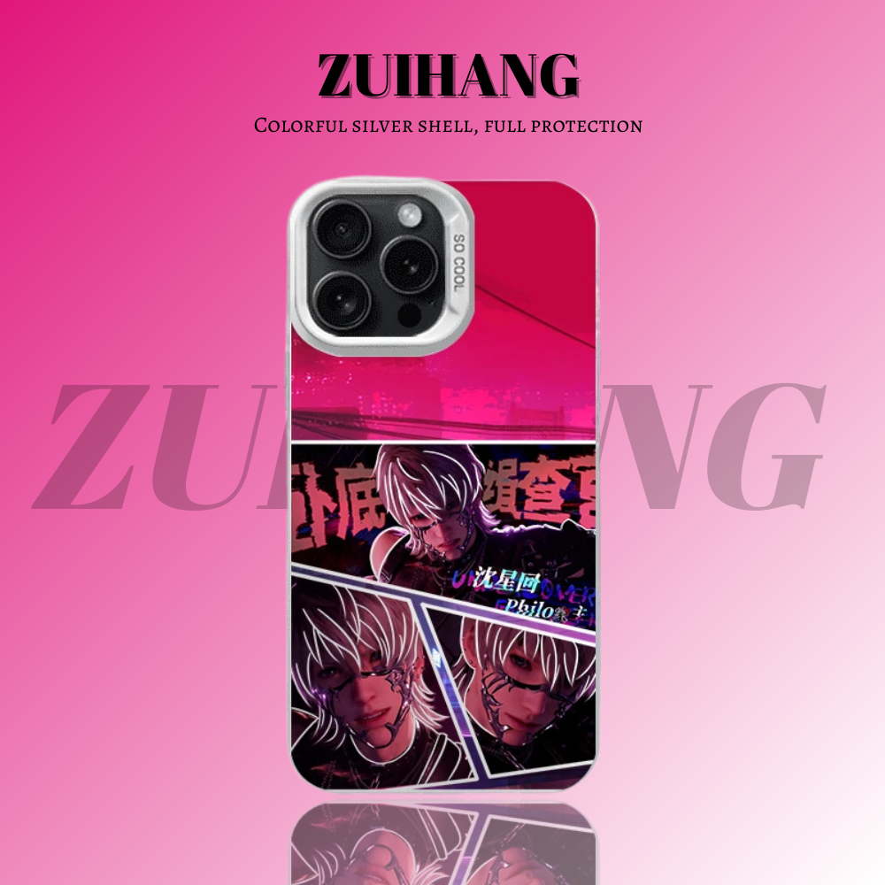 戀與深空彩銀線條漸變防摔手機殼-ZUIHANG SHOP