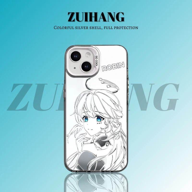崩壞:星穹鐵道彩銀線條漸變防摔手機殼