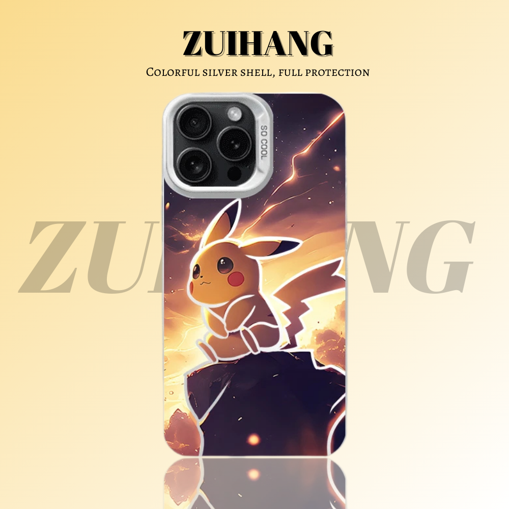 寶可夢彩銀線條漸變防摔手機殼-ZUIHANG SHOP