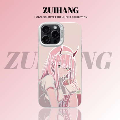 DARLING in the FRANKXX 彩銀線條漸變防摔手機殼-ZUIHANG SHOP