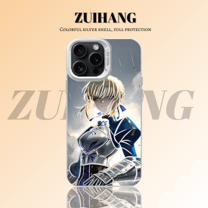 Fate/stay night彩銀線條漸變防摔手機殼-ZUIHANG SHOP