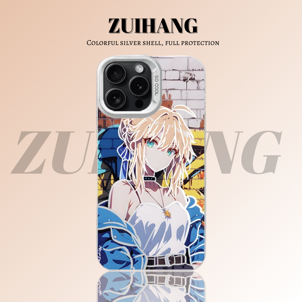 Fate/stay night彩銀線條漸變防摔手機殼-ZUIHANG SHOP