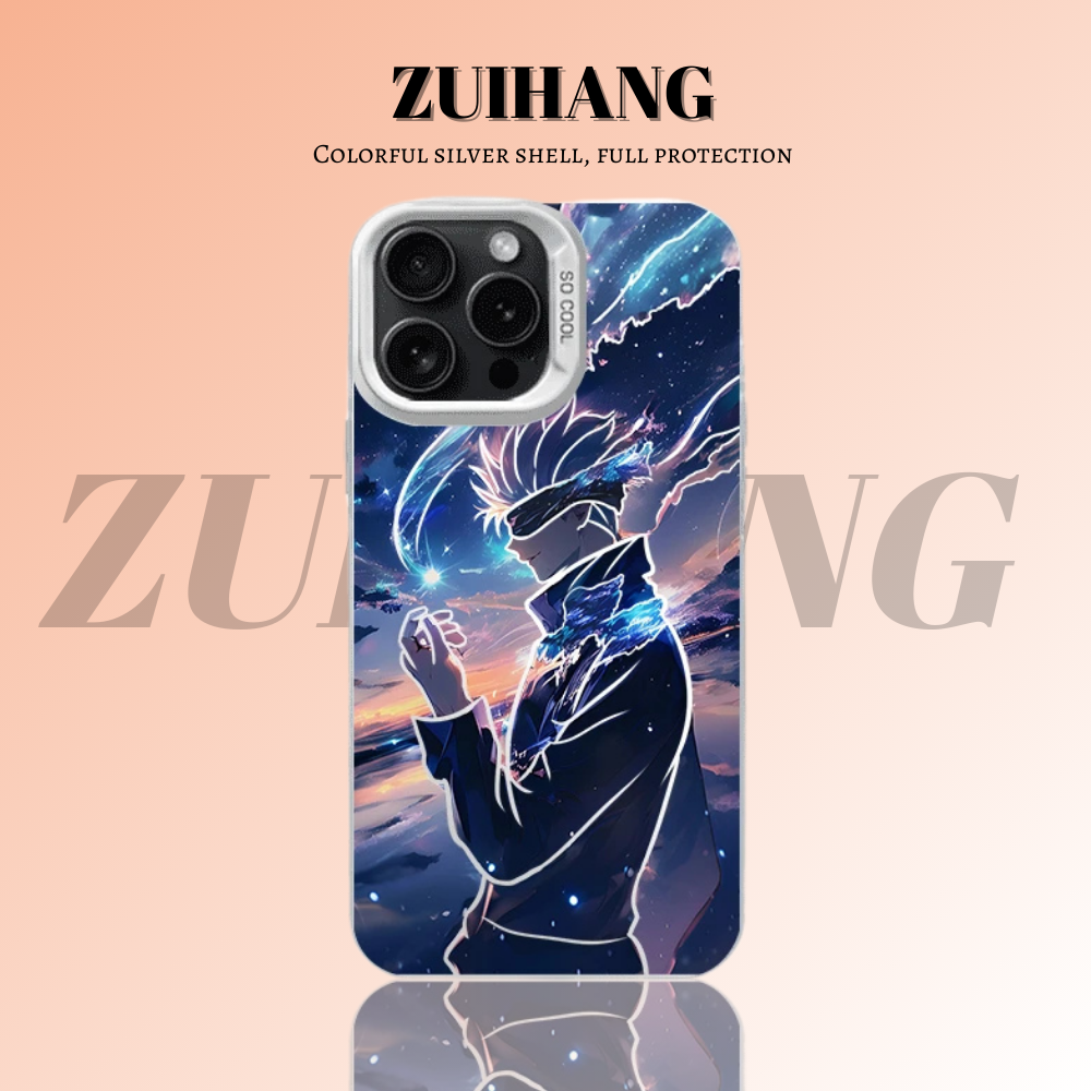 咒術迴戰彩銀線條漸變防摔手機殼-ZUIHANG SHOP