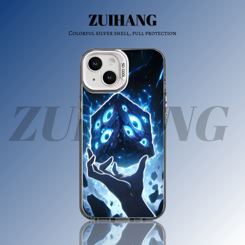 咒術迴戰彩銀線條漸變防摔手機殼-ZUIHANG SHOP