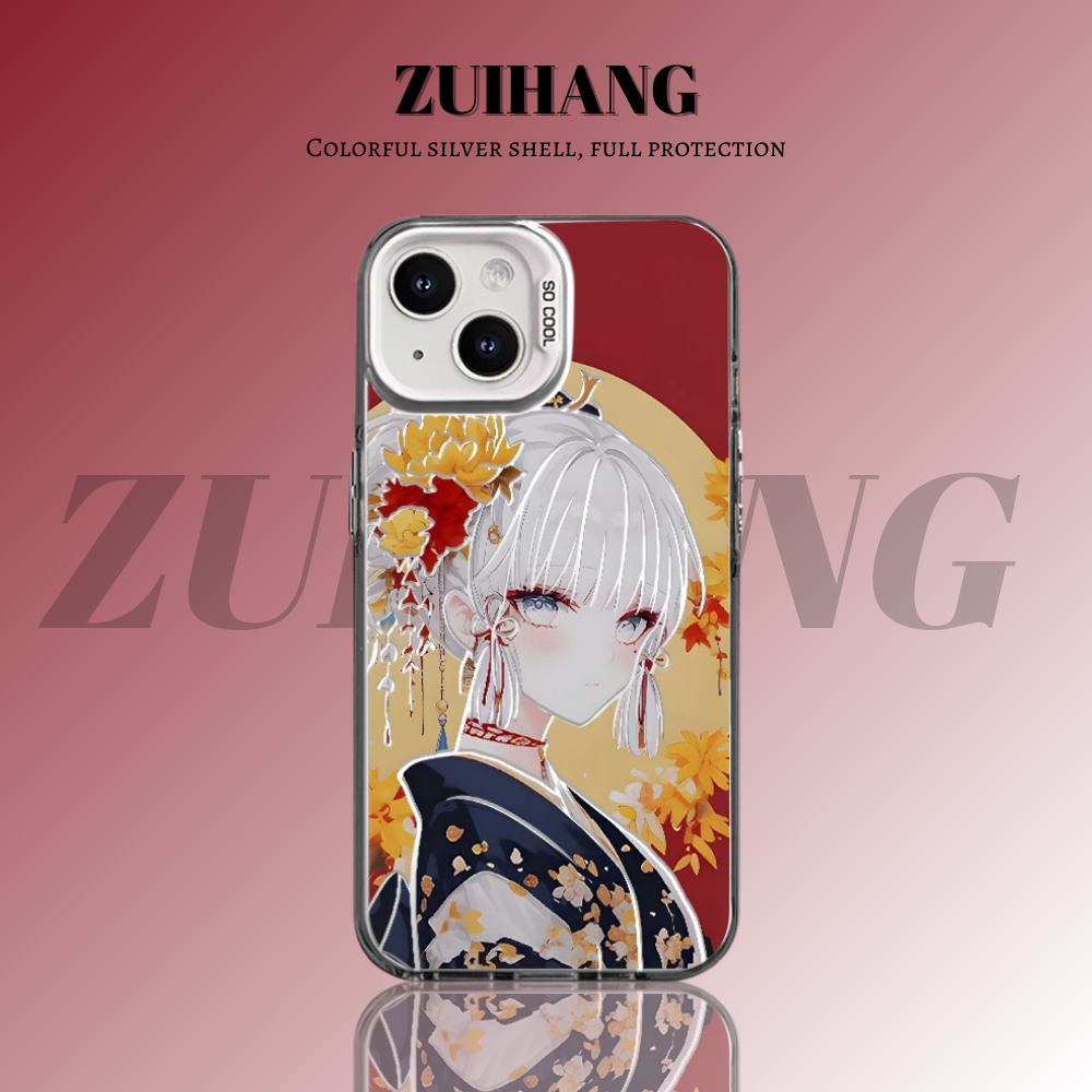 原神彩銀線條漸變防摔手機殼-ZUIHANG SHOP