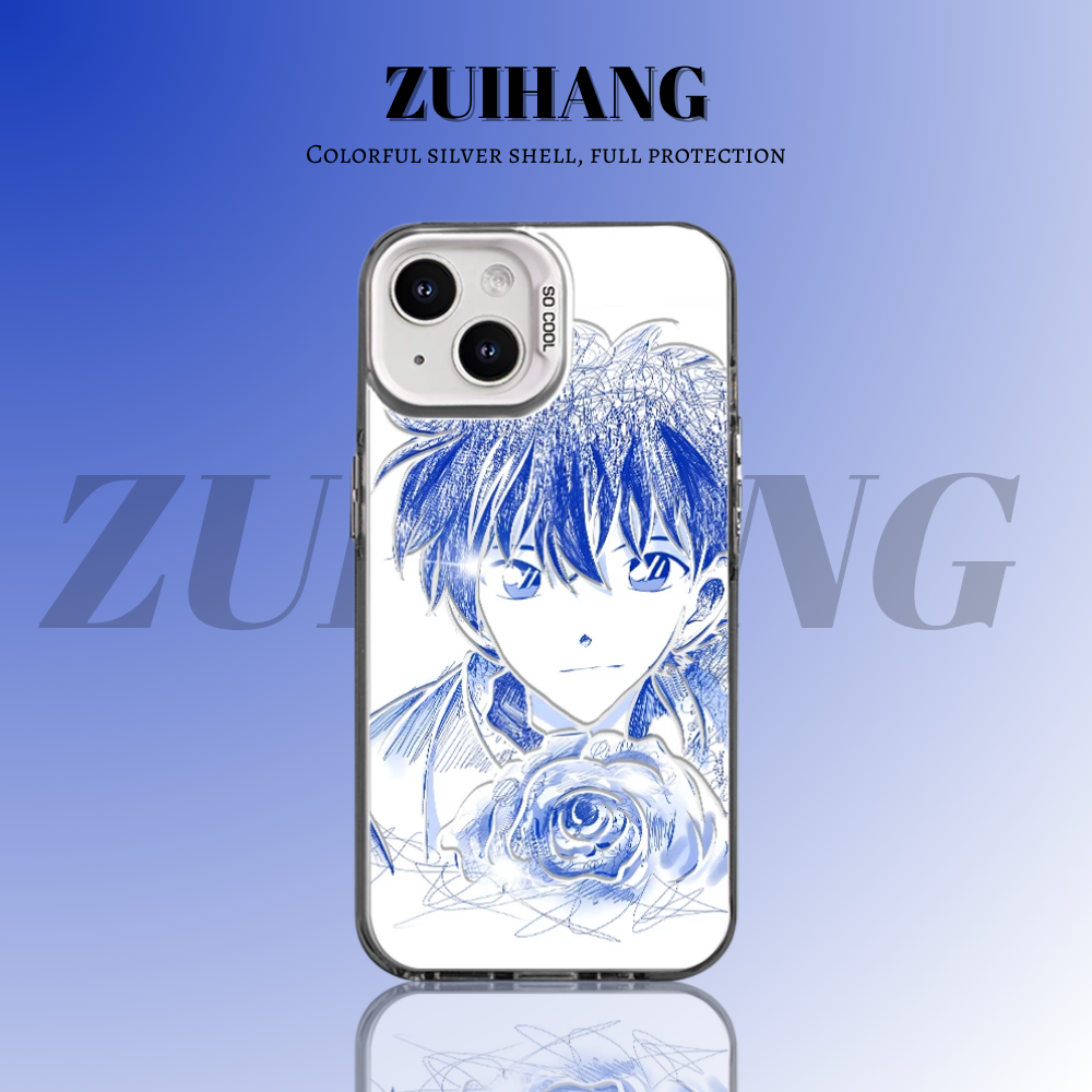 名偵探柯南彩銀線條漸變防摔手機殼-ZUIHANG SHOP