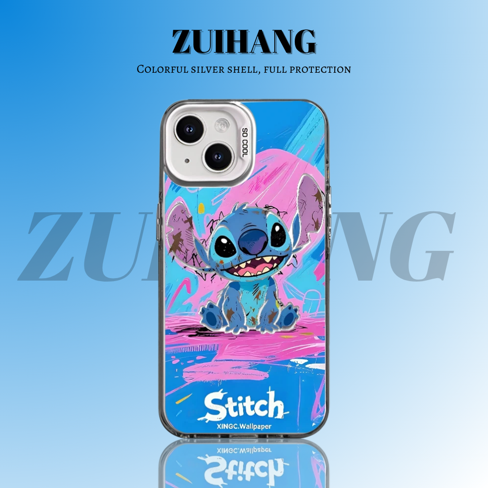 史迪奇彩銀線條漸變防摔手機殼-ZUIHANG SHOP