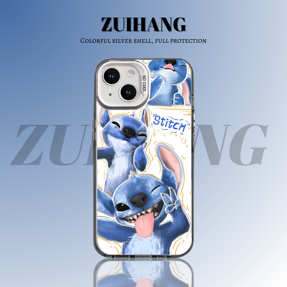史迪奇彩銀線條漸變防摔手機殼-ZUIHANG SHOP