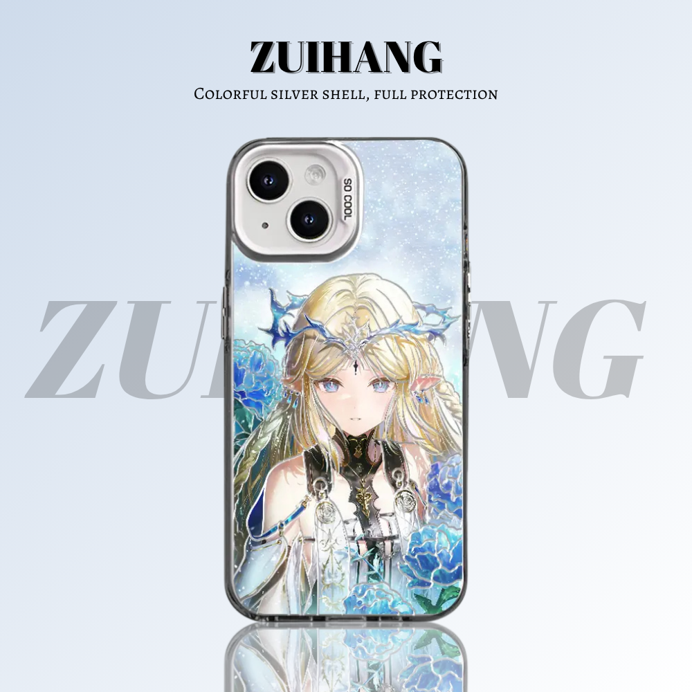 鳴潮彩銀線條漸變防摔手機殼