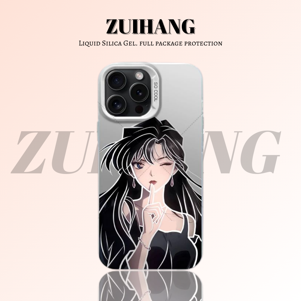 名偵探柯南彩銀線條漸變防摔手機殼-ZUIHANG SHOP