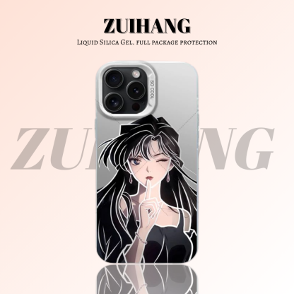 名偵探柯南彩銀線條漸變防摔手機殼-ZUIHANG SHOP