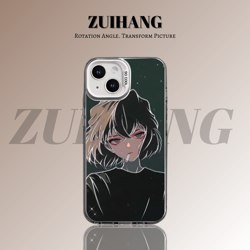 名偵探柯南彩銀線條漸變防摔手機殼-ZUIHANG SHOP