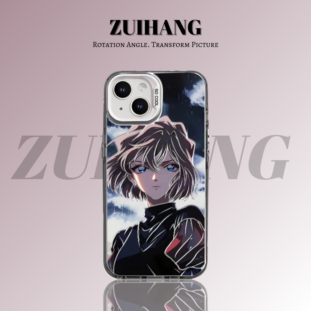 名偵探柯南彩銀線條漸變防摔手機殼-ZUIHANG SHOP